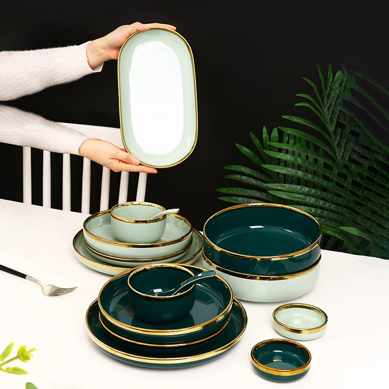 Ceramic tableware, set for hotel, light luxury style, Nordic style
