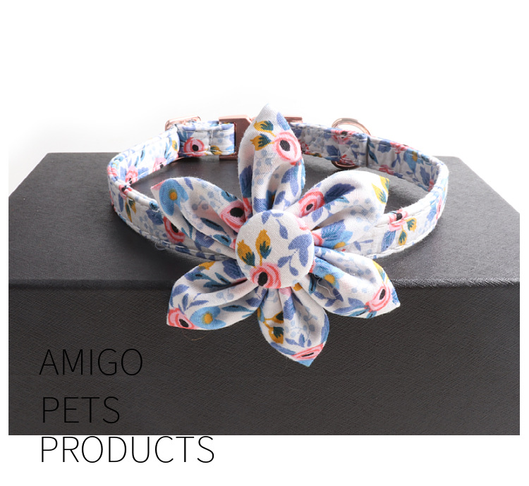 Flower Print Dog Collar 8