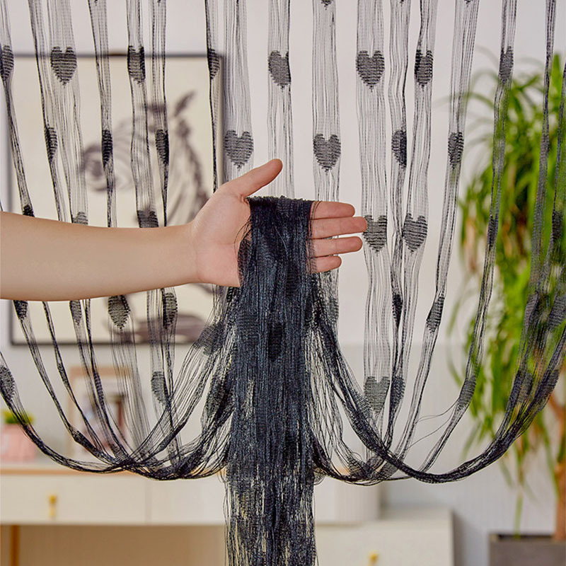 Manufacturer Wholesale Peach Heart Curtain Love Tassel Curtain Suitable for Door Curtain Hanging Curtain Living Room Bedroom Partition Curtain