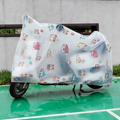 Car clothing: Transparent Rain Cover Universal Electric - trumpet-18m-12m-hot-stamping-frosted-lucky-cat