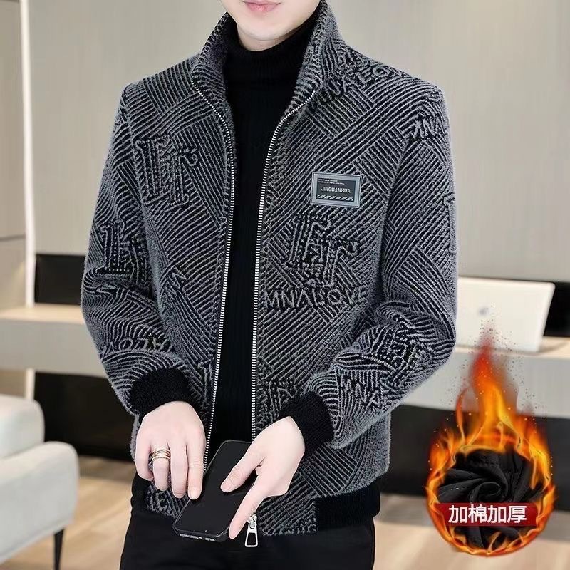 코트 재킷 밍크 양털 남자 모직 코트 코트 한국 모직 윈터 코트 남자 하운스 투스