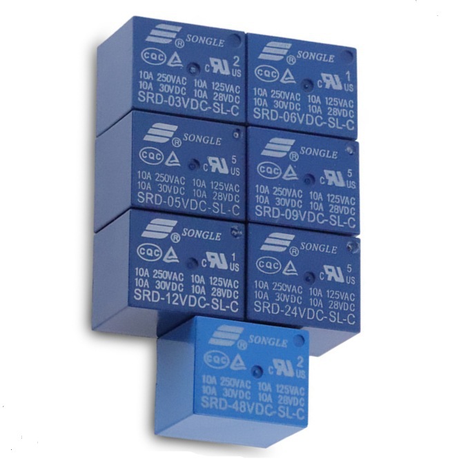 SRD-48VDC-SL-C 功率继电器 单刀双掷-转换 48V 插件,15.6x19.2mm