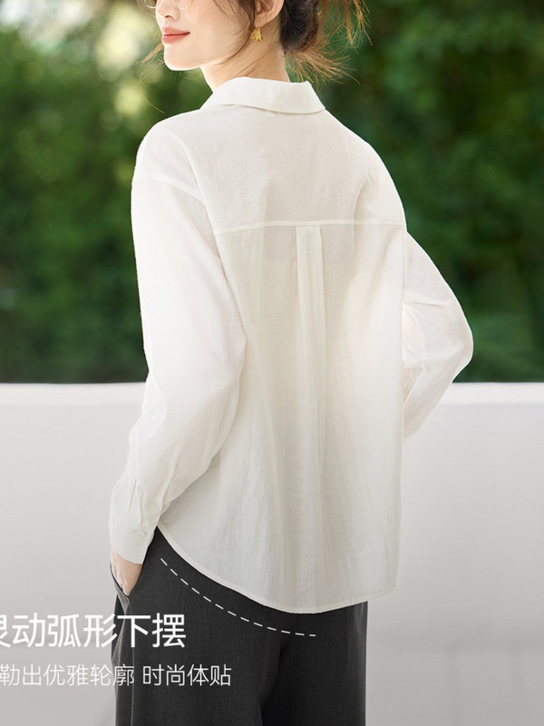 法式温柔优雅气质女士上衣显瘦小衫2025年秋季新款蕾丝长袖白衬衫|undefined