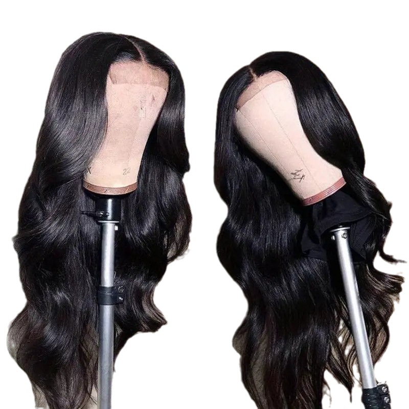 Perruque ondulée tendance en dentelle synthétique à clips, style européen/américain, cheveux longs, courts ou mi-longs, base en dentelle résistante à la température_voghion.com