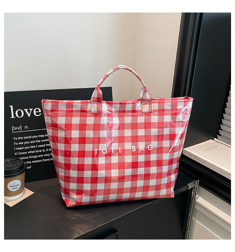 クロスボーダー起爆杜邦紙アルファベットトートバッグ2025新作透明シンプル大容量ハンドバッグレトロ女性カバン