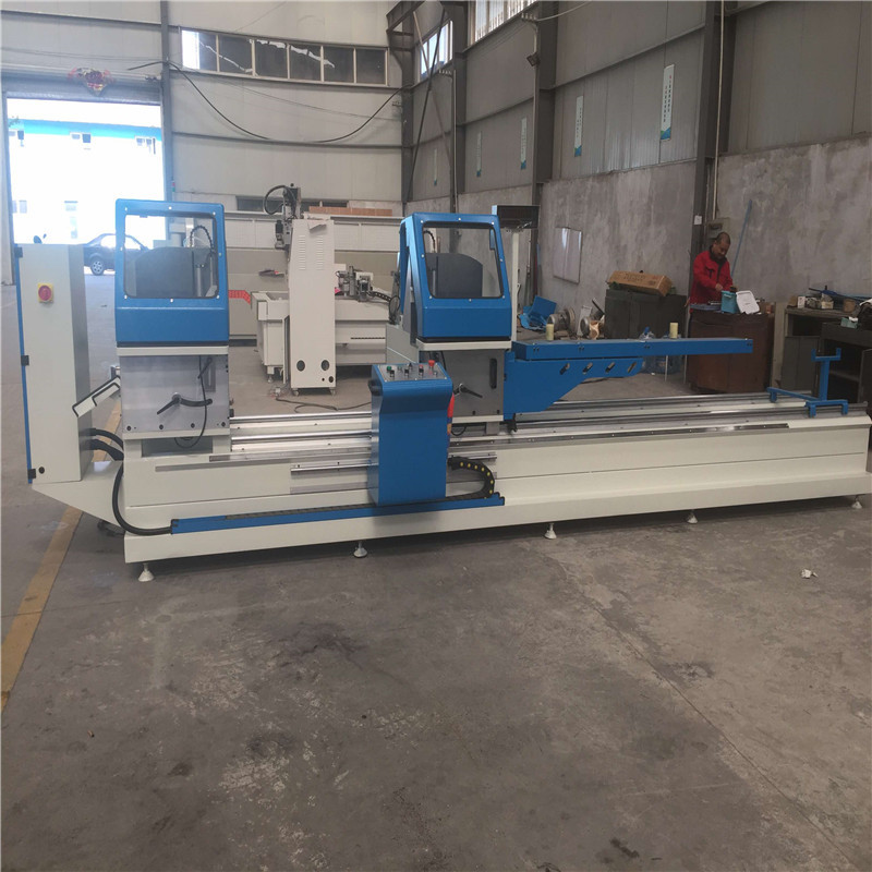 断桥铝门窗幕墙加工设备 数控双头精密切割锯 铝合金门窗加工设备