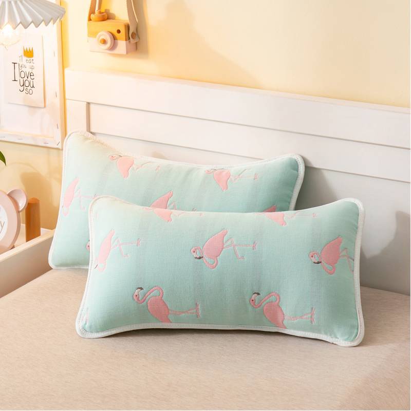 파이어버드-라이트 블루 거즈 베갯잇