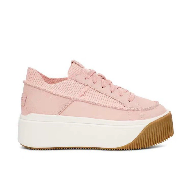 2024 new UG thick bottom biscuits shoes Lazy casual shoes sports loose cake increase small white shoes round head