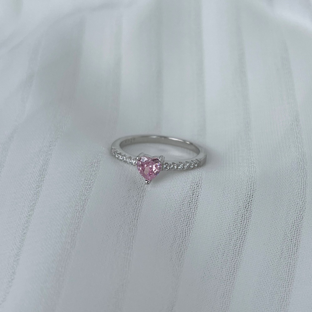 3g Weight Zircon Inlay Material Rings Classification 5, 9 Ring Size 1 Piece Quantity Daily Occasion 925 Sterling Silver Material Heart Shape Pattern 2025 Spring and Summer Season Women's Gender Plating Design Sweet Style 925 Sterling Silver Zircon Heart Shape Rings 925 Sterling Silver Rings 27