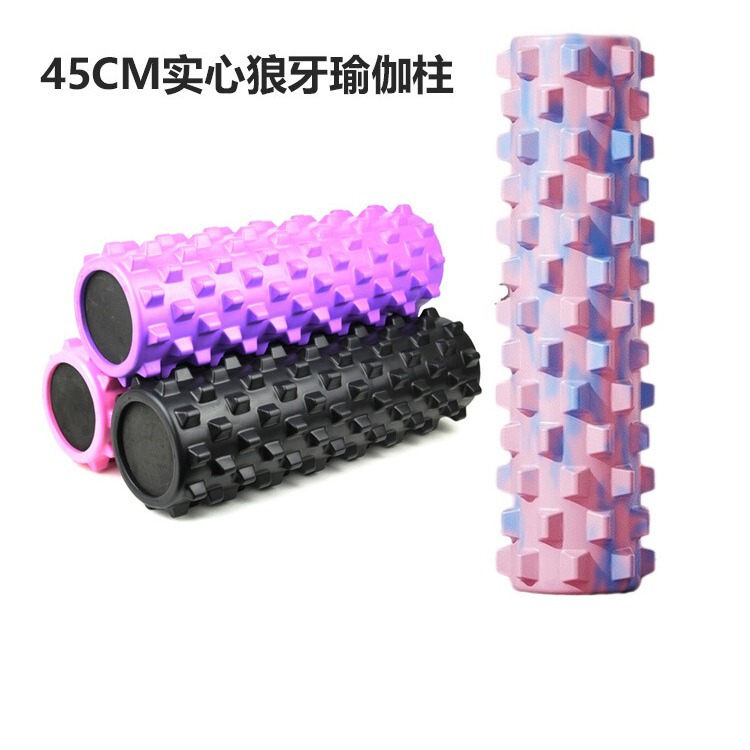 EVA solid yoga column 45cm spike massage stick muscle relaxation foam shaft thick lengthened cylindrical roller
