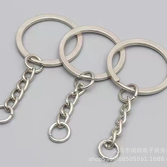 Hot sale wholesale iron ring metal key ring round thick size lock keychain diy car keychain accessories
