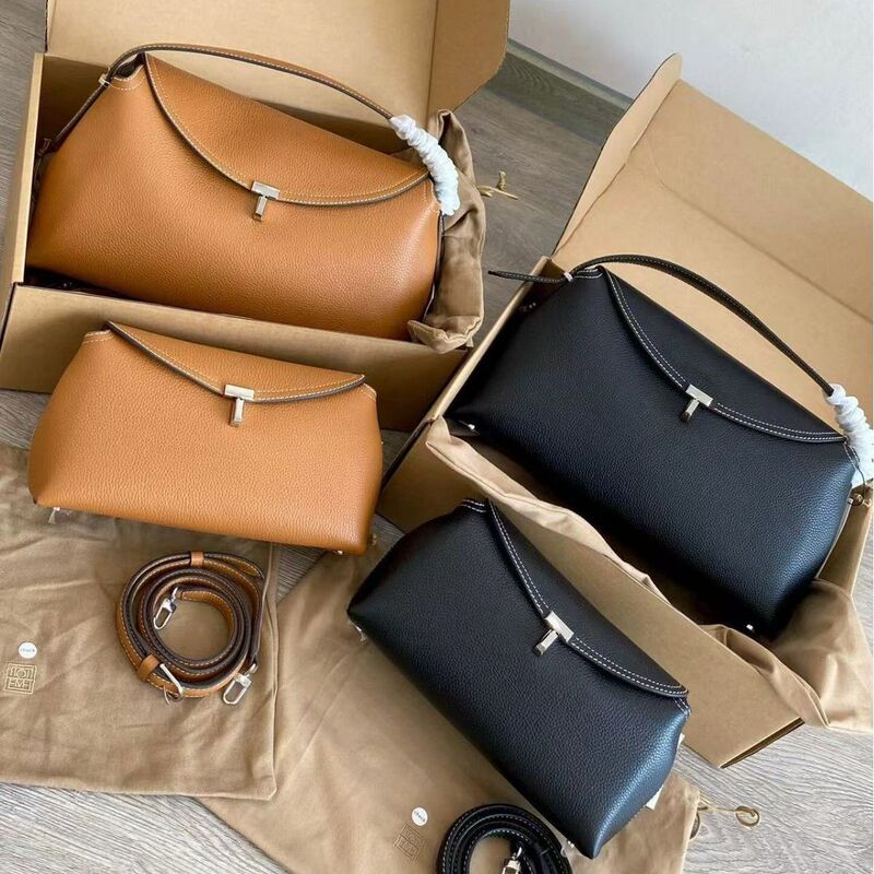 2026 Swedish Niche High-End Crossbody Bag with Top-Grain Leather Lock Buckle, Minimalist Underarm Bag, Genuine Leather Handbag and Shoulder Bag