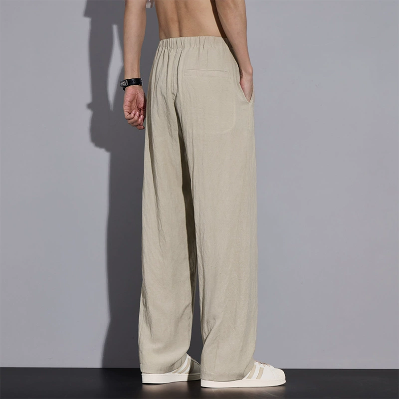 Thin trend breathable trousers, with short sleeve, loose straight fit