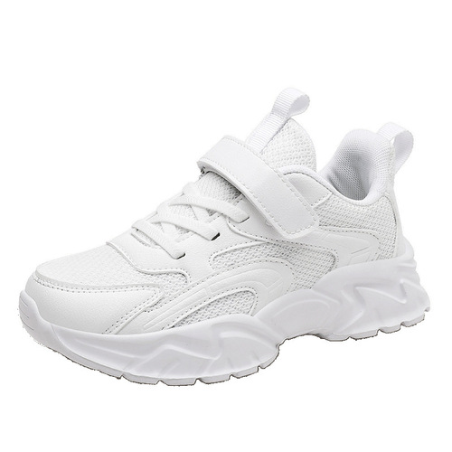 Wholesale boys 'shoes, sneakers, autumn new style mesh shoes, soft soles, children's middle age boys, mesh white shoes, students
