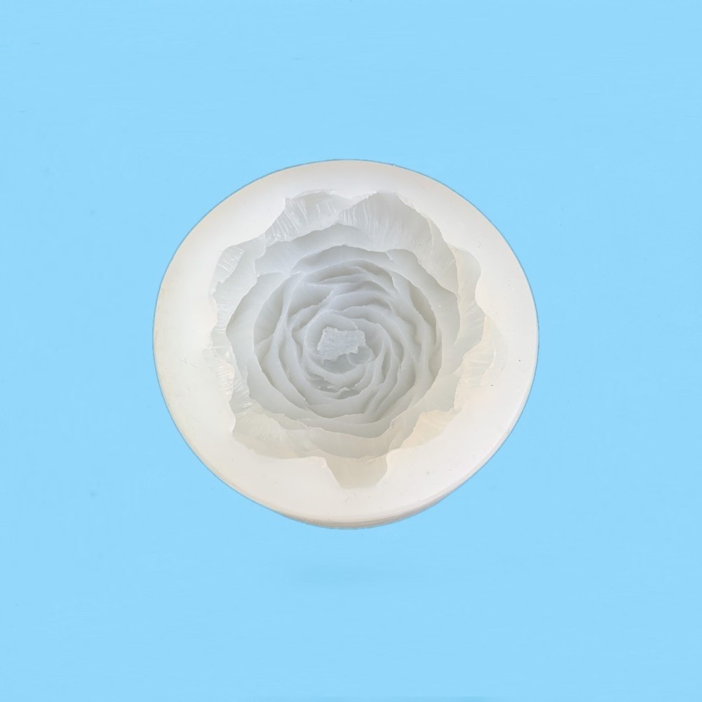 Molde de silicona para velas perfumadas con forma de rosa tridimensional, helado, mousse, pastel, tulipán, girasol y peonía.