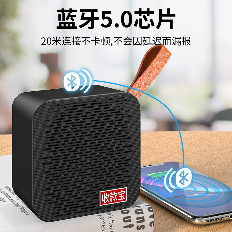 Aishomei A6 Alipay QR code WeChat payment prompter arrival voice announcer audio Bluetooth speaker