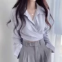 韩国小众春秋显瘦衬衫