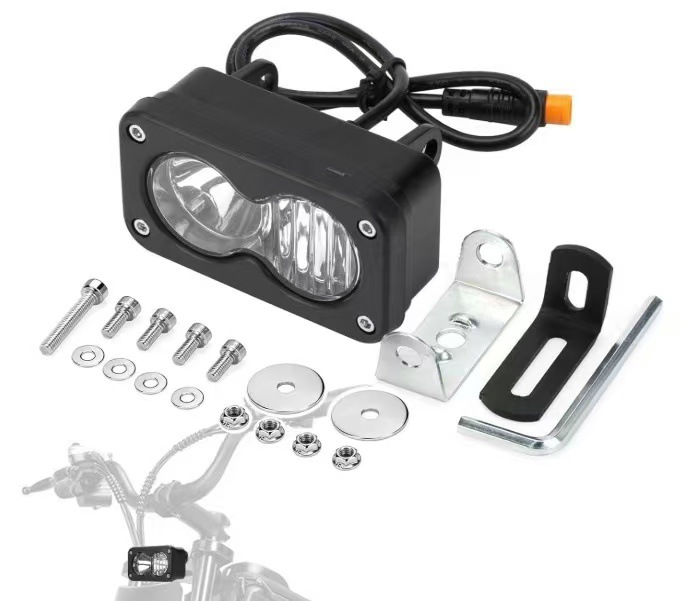 Cross-border 3inch spotlight for mountain electric bikes, suitable for ridstarq20 electric bikes, super bright and powerful light