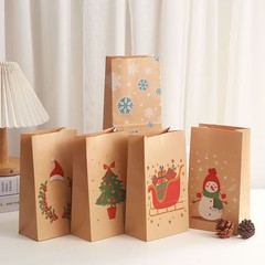 食品袋地色クリスマスクラフト紙袋紙袋平安夜ギフト包装袋ギフト袋メーカー卸売り