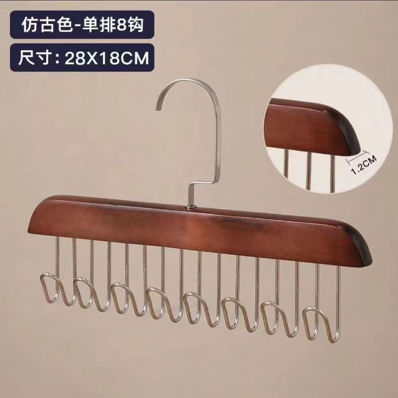無垢材波型衣類ハンガー、多機能木製吊り下げ下着ラック、サスペンダー専用ハンガー、ブラジャー乾燥ラック|undefined