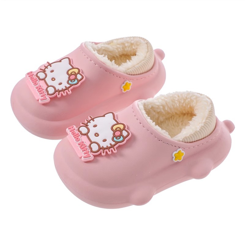 Sanrio niños Zapatillas de algodón nuevo invierno niños y niñas interior casa bebé suave Fondo cálido felpa Zapatillas de algodón