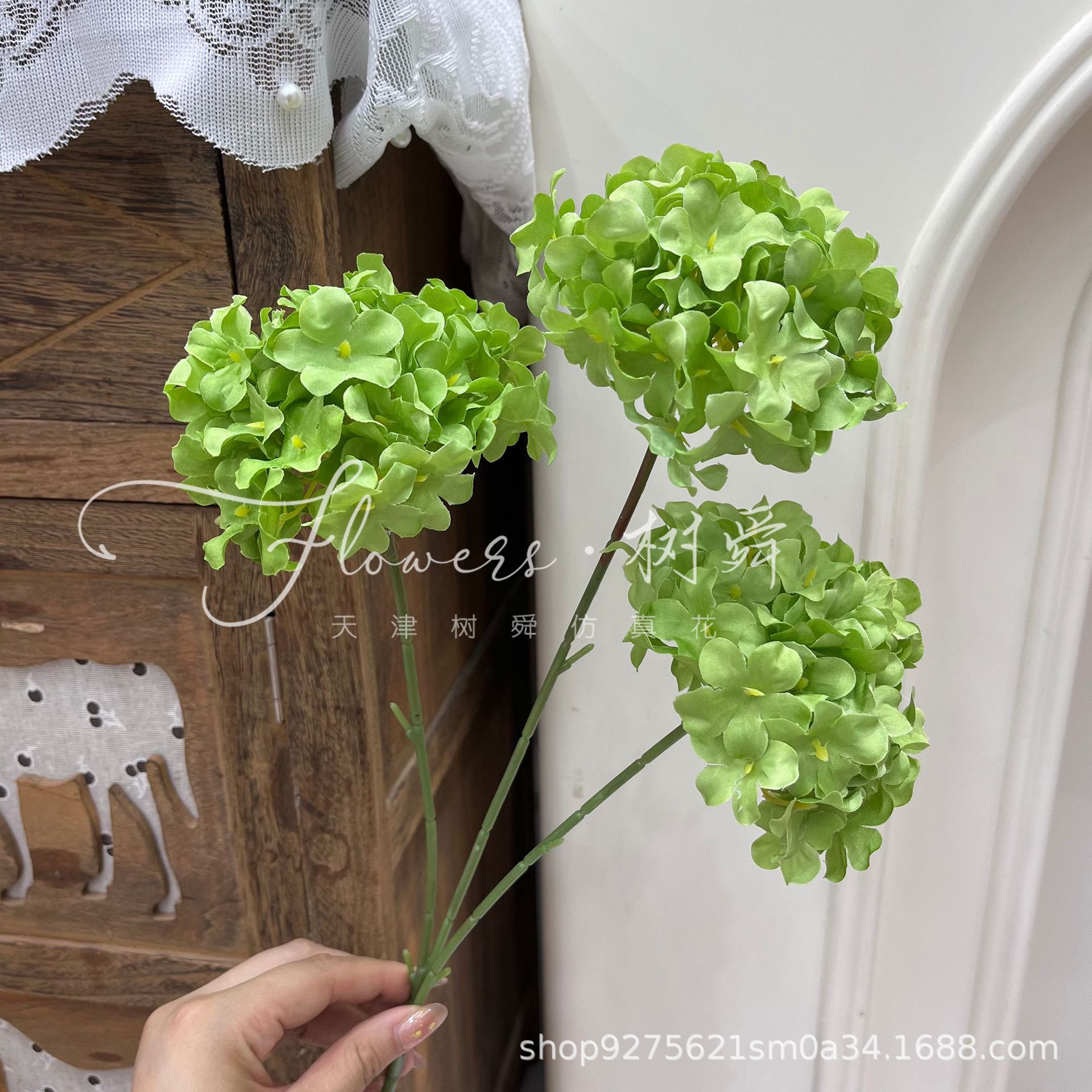 3 Hortensias Francesas - Verde