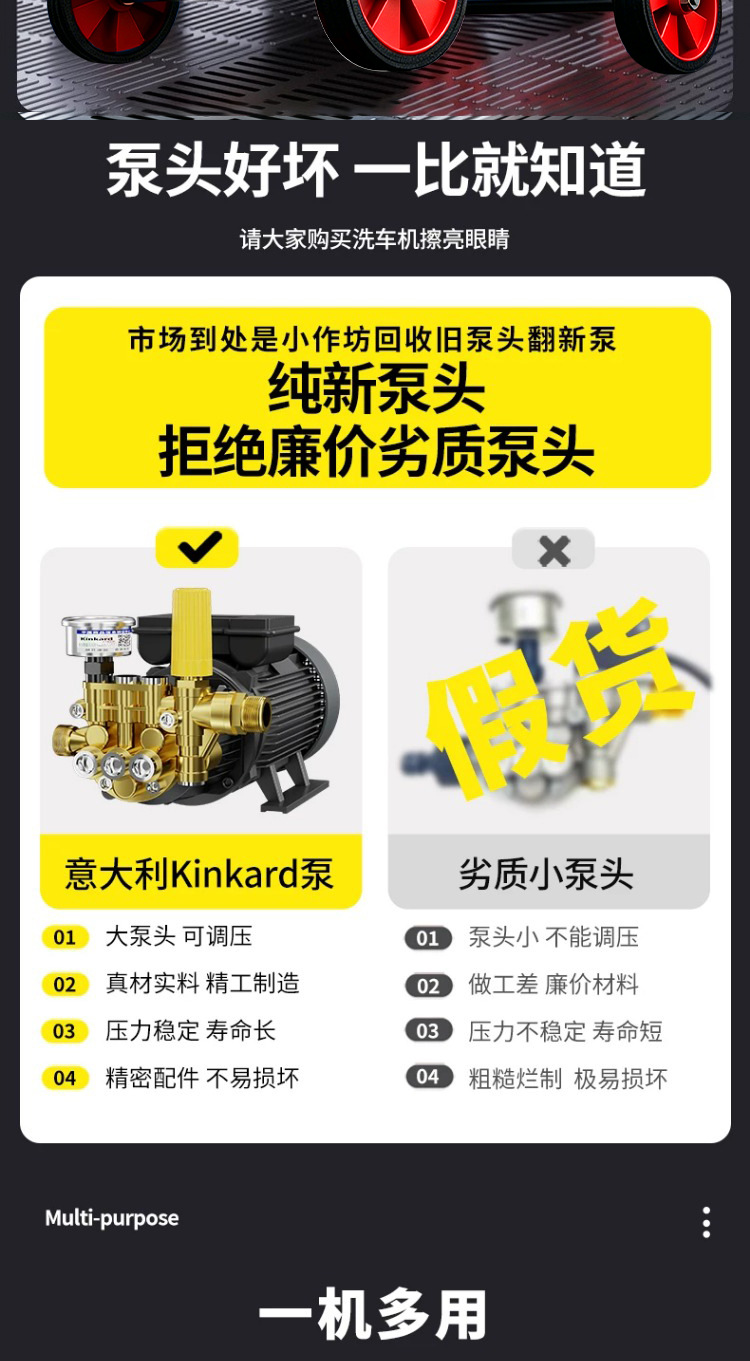 【Exclusively for Export】Black Cat No-Installation Cleaning Machine 220V Car Wash Machine Commercial Pump for Floor Cleaning Car Wash Shop Farm