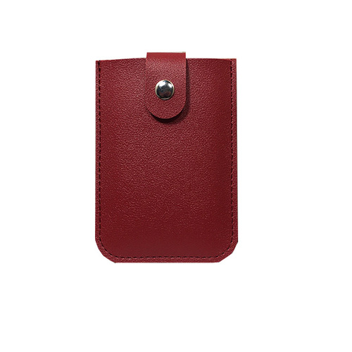 Cross-border layered concealed pull-out bag storage multi-card position PU leather with snap buckle pull-out business card clip