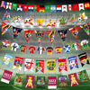 Football Playing Flag Towing European Cup Party Decoration Products Bar Club's Atmosphere Architecture Paper Pulling Flag Lottery Flag