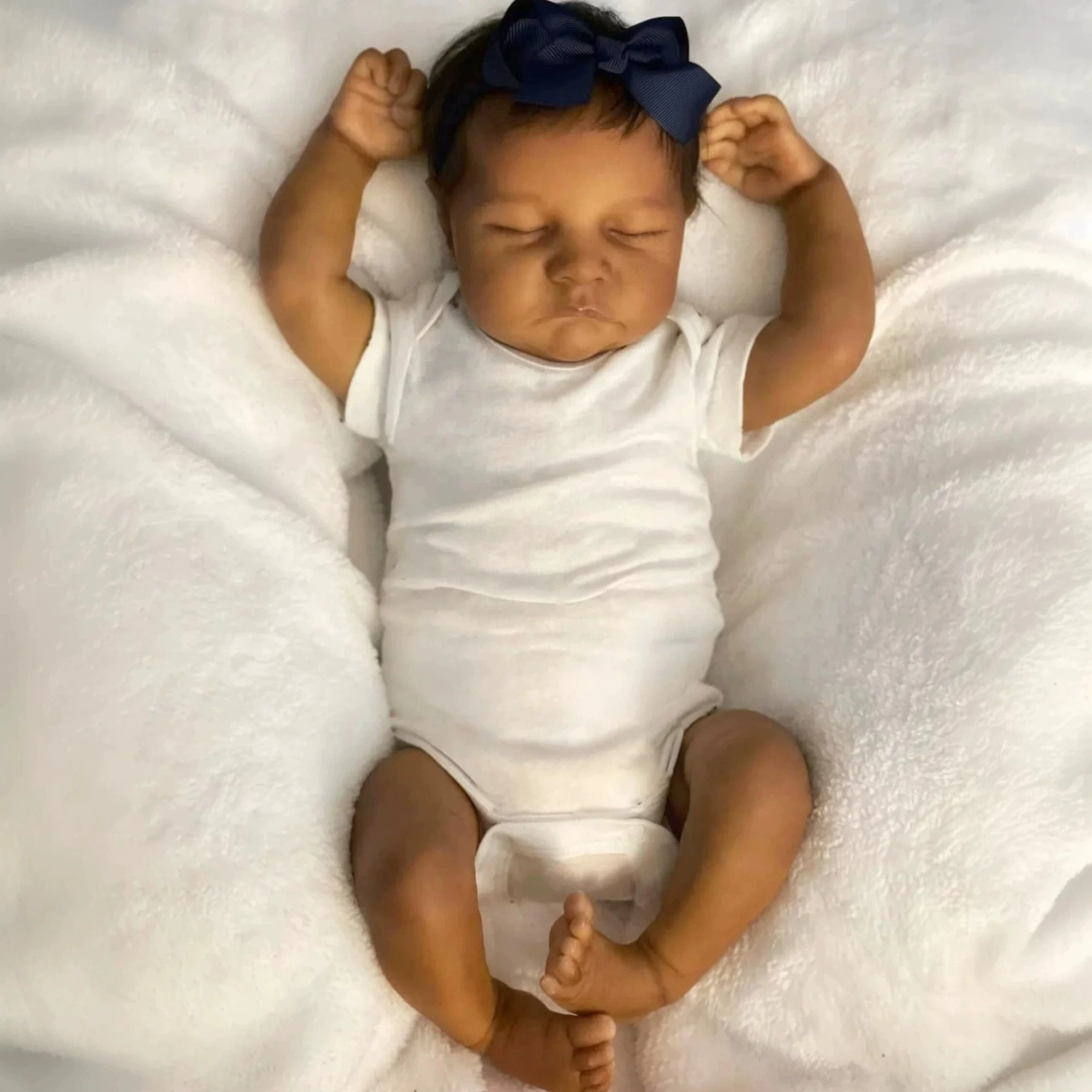 Кукла BZDOLL Rebirth Doll, кофейного цвета, 48 см, имитация хлопкового тела, цельная, доставка