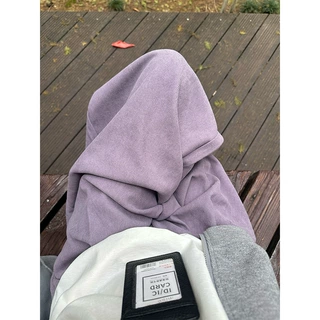 紫色灯芯绒阔腿裤女秋冬2026新款韩系小个子宽松慵懒风垂感弯刀裤