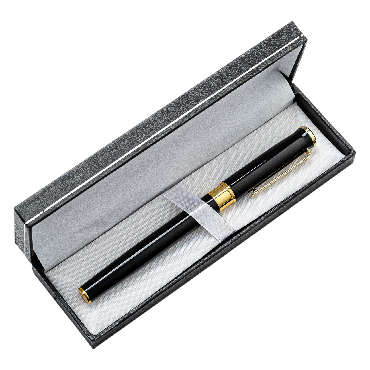 Flip pluma caja de embalaje en stock caja de la pluma de regalo de negocios al por mayor para imprimir Logo negro multicolor caja de papelería