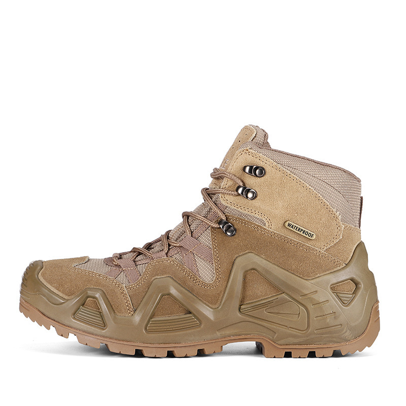 野营登山中帮训练靴减震保暖登山鞋冬季加棉徒步爬山鞋