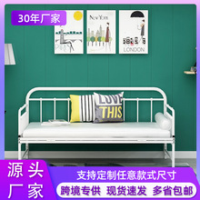折叠床铁艺床学生架子床宿舍铁床支架床折叠沙发床厂家批发外贸床