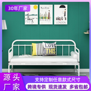 Folding bed iron bed student frame bed dormitory iron bed frame bed bed bed factory wholesale foreign trade iron bed