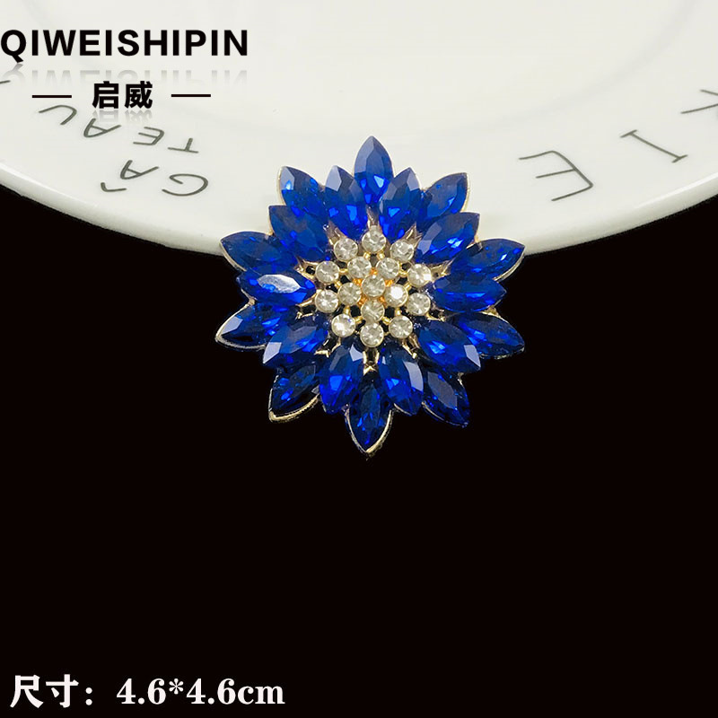 Qiwai の新しいガラスダイヤモンド象嵌ひまわりアクセサリーバッグ衣類車の装飾合金アクセサリー|undefined