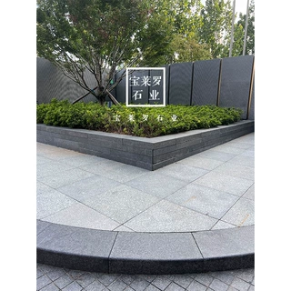 房地产示范区景观石材| 山东芝麻黑 滨州青花岗岩地铺石材 树池石