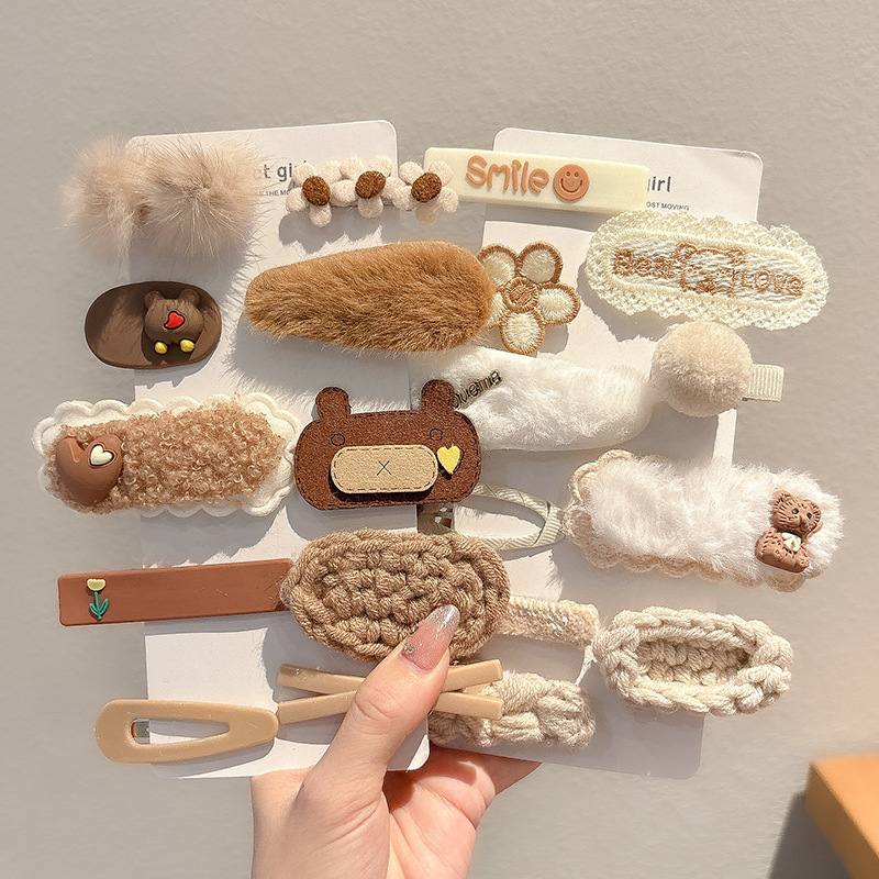 Peel de peluche para niños BB clip clip de peluche clip lateral para niñas lindas niñas toque de pelo para bebés