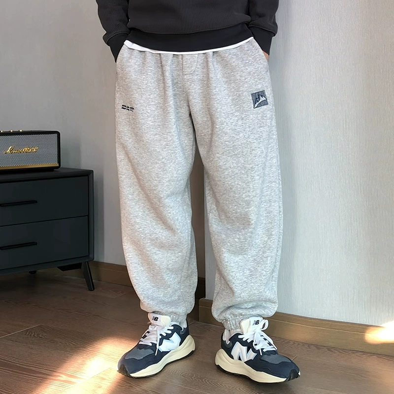 Зимние тёплые демисезонные casual брюки, 450 грамм, оверсайз, свободный крой, американский стиль