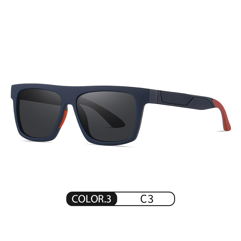 Nuevo espejo polarizador para hombre S11104 moda pintura elástica TR montura cuadrada gafas de sol gafas de sol anti-ultravioleta de pesca