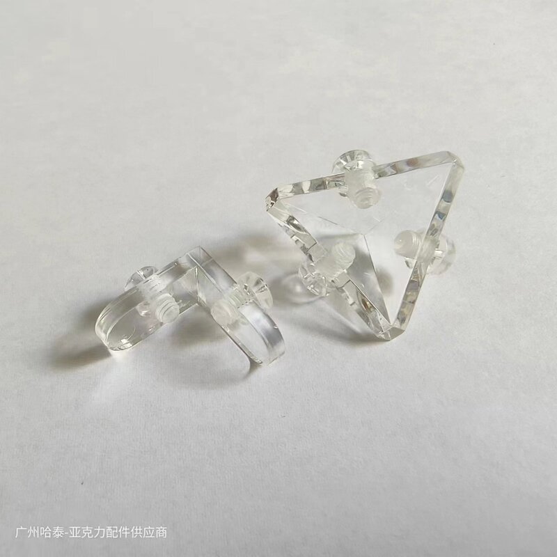 Acrylic plexiglass plate box fixed buckle detachable box fastening practical transparent triangle L-shaped angle code