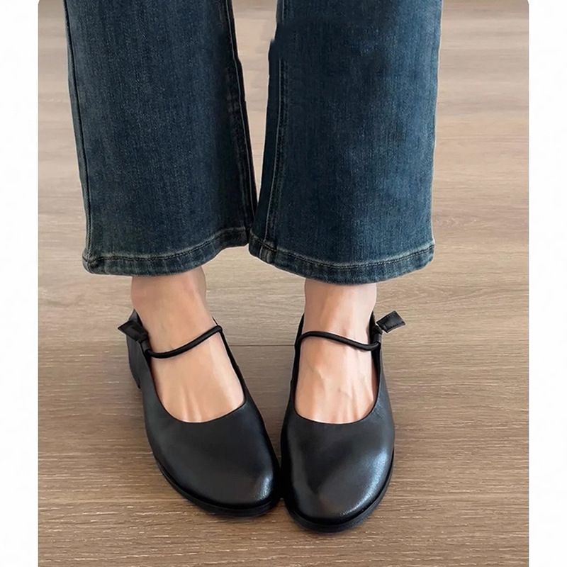 Scarpe mary jane in vera pelle da donna décolleté basse comode_voghion.com
