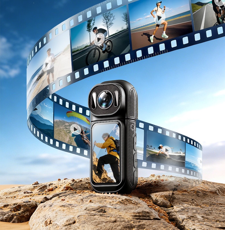 Action Camera Thumb Recorder Hd Video Camera Chest-Mounted Motorcycle Riding Neck-Hanging Shooting Gadget