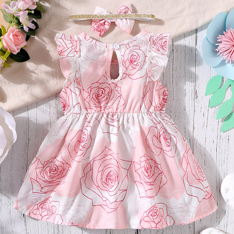 Cute Flower Polyester Girls Dresses display picture 3