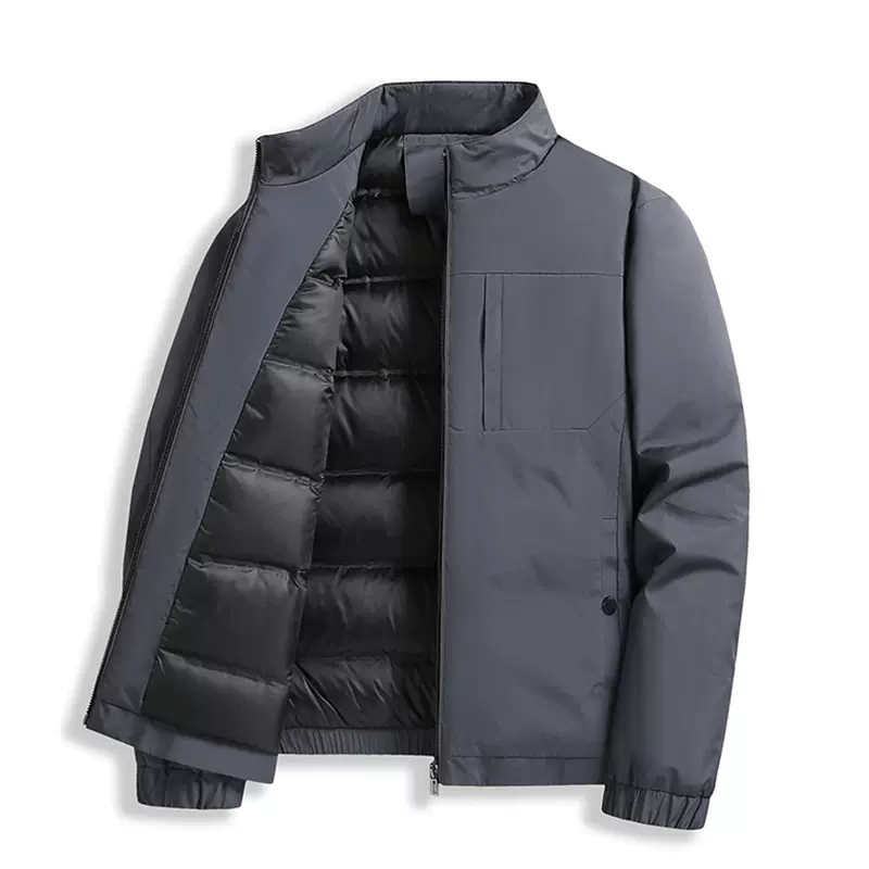2025新款男装商务行政立领羽绒服男士白鸭绒休闲羽绒服外套男跨境