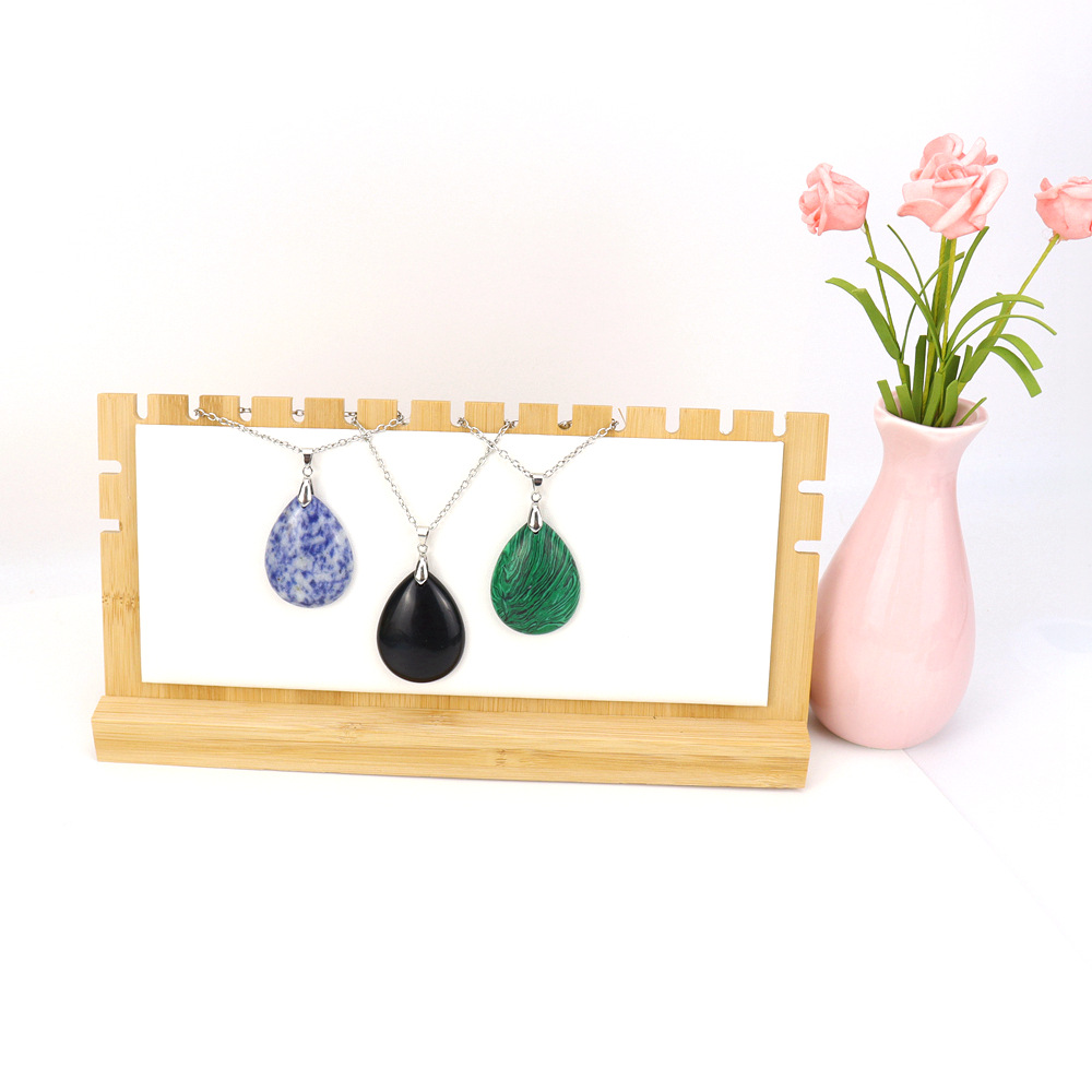 Fashion Water Droplets natural stone Handmade Pendant Necklace 1 Piece