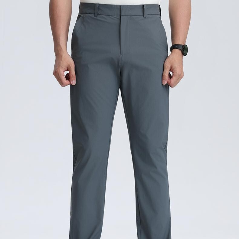 HL.88010 New Soft Diamond Pattern Four-Way Stretch Multifunctional Waterproof Trousers for Business Commuting, 48H Shipping
