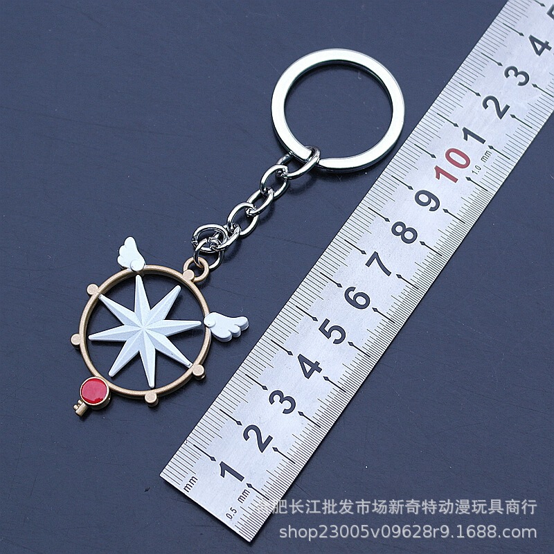 百变小樱魔卡少女库洛牌五角星六芒星权杖鸟头魔法杖合金模型道具|undefined