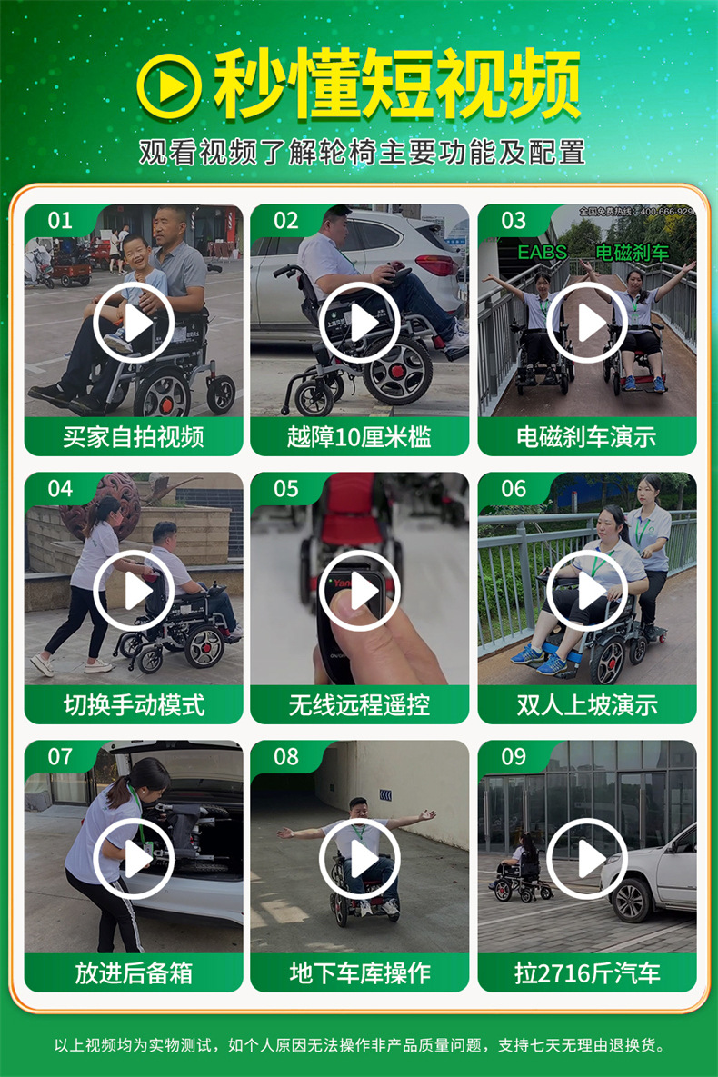 Shanghai Beizhen Electric Wheelchair Intelligent Fully Automatic Folding Double Seat Mobility Scooter for Disabled and Elderly People 6301