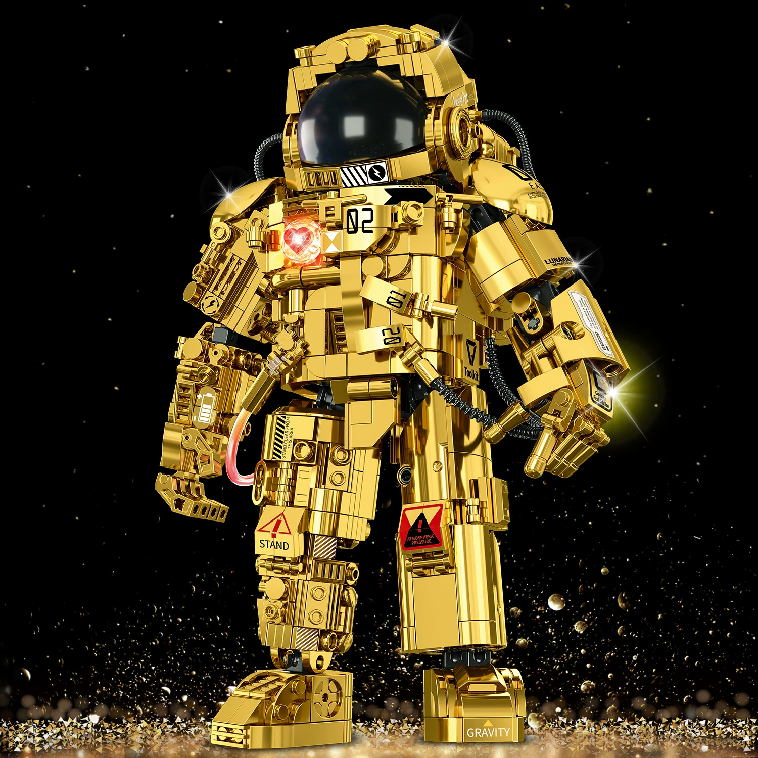 哲高 Lego, механический космический астронавт, конструктор, игрушка для мальчиков, подарок на день рождения